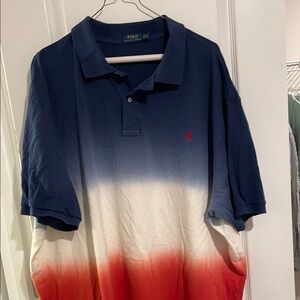 Ralph Lauren Blue and Red Polo Shirt Gradient Design